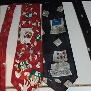 Silk Early Tech Neckties RARE /HTF